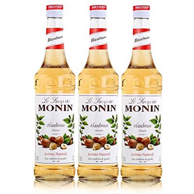 Monin Pack of 3 Hazelnut Syrup Bottles (3 x 700 ml) Monin Pack of 3 Hazelnut Syrup Bottles (3 x 700 ml)