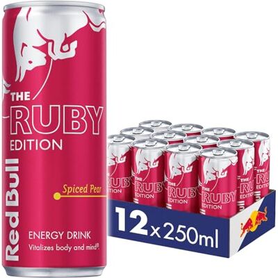 Red Bull Energy Drink Ruby Edition Spiced Pear 250ml x12 Red Bull Energy Drink Ruby Edition Spiced Pear 250ml x12