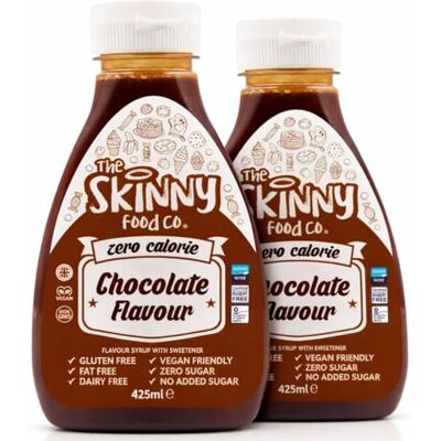 ABL Supplies Skinny Food Chocolate Syrup 2 x 425ml – Zero Calorie Sauce, Sugar Free Chocolate Sauce, Low Calorie, Vegan, Coffee Syrup, Dessert Topping for Pancakes, Ice Cream & Drinks Sugar Free Syrup ABL Supplies Skinny Food Chocolate Syrup 2 x 425ml – Zero Calorie Sauce, Sugar Free Chocolate Sauce, Low Calorie, Vegan, Coffee Syrup, Dessert Topping for Pancakes, Ice Cream & Drinks Sugar Free Syrup