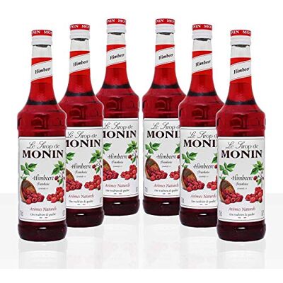 Monin Raspberry Syrup 70cl Bottle Set of 6 Raspberry Syrup Flavouring for Cocktails Monin Raspberry Syrup 70cl Bottle Set of 6 Raspberry Syrup Flavouring for Cocktails