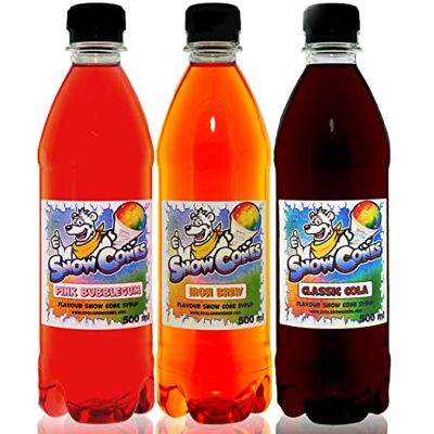 Sno-Tubz Slush Syrup Snow Cone Syrup 3 x 500ml Bottles 3 x 500ml packs(The Unicorn Pack) Blue Bubblegum Iron Brew Type Classic Cola This Pack Includes Free Sticker Pack Sno-Tubz Slush Syrup Snow Cone Syrup 3 x 500ml Bottles 3 x 500ml packs(The Unicorn Pack) Blue Bubblegum Iron Brew Type Classic Cola This Pack Includes Free Sticker Pack
