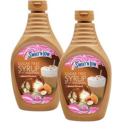 Sweet'N Low Sugar Free Almond Flavoured Syrup 2x 510g For Desserts, Coffees, Lattes, Milkshakes, Pancakes and More. Sugar Free. Sweet'N Low Sugar Free Almond Flavoured Syrup 2x 510g For Desserts, Coffees, Lattes, Milkshakes, Pancakes and More. Sugar Free.