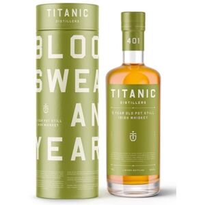 Titanic Distillers 5-Year-Old Pot Still Irish Whiskey 700ml – Smooth Traditional Pot Still Blend, Nutty & Vanilla Notes with Warming Spice Finish, 46% ABV Titanic Distillers 5-Year-Old Pot Still Irish Whiskey 700ml – Smooth Traditional Pot Still Blend, Nutty & Vanilla Notes with Warming Spice Finish, 46% ABV