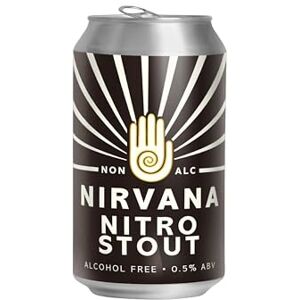 Nirvana Brewery Nirvana Nitro Stout 0.5% ABV Alcohol Free Craft Beer with Notes of Cocoa, Coffee and Caramel Low Calorie Beer, Zero Alcohol Gift, Beer Set, Vegan Alcohol, Craft Beer Gift Set 12 x 330ml Can Nirvana Brewery Nirvana Nitro Stout 0.5% ABV Alcohol Free Craft Beer with Notes of Cocoa, Coffee and Caramel Low Calorie Beer, Zero Alcohol Gift, Beer Set, Vegan Alcohol, Craft Beer Gift Set 12 x 330ml Can