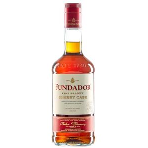 Fundador Sherry Cask Solera Brandy 1ltr The Legacy of 150 Years of Craftsmanship Harmonious and Smooth, Wine-infused Spanish Brandy 36% vol Fundador Sherry Cask Solera Brandy 1ltr The Legacy of 150 Years of Craftsmanship Harmonious and Smooth, Wine-infused Spanish Brandy 36% vol