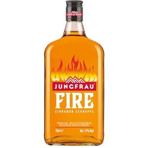 Jungfrau Fire Cinnamon Schnapps 70cl 17% ABV Fire Shots Parties & Gifts Authentic German recipe Spicy Shots & Cocktails Vegan & Gluten Free Cinnamon Liqueur Jungfrau Fire Cinnamon Schnapps 70cl 17% ABV Fire Shots Parties & Gifts Authentic German recipe Spicy Shots & Cocktails Vegan & Gluten Free Cinnamon Liqueur