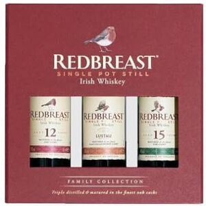Redbreast Irish Whiskey 3x5cl Miniatures Gift Set Collection 12 Year Old, 15 Year Old & Lustau Edition Whiskey, Gold Medal Winning Single Pot Still Irish Whiskey, Gift Set For Special Occasions Redbreast Irish Whiskey 3x5cl Miniatures Gift Set Collection 12 Year Old, 15 Year Old & Lustau Edition Whiskey, Gold Medal Winning Single Pot Still Irish Whiskey, Gift Set For Special Occasions