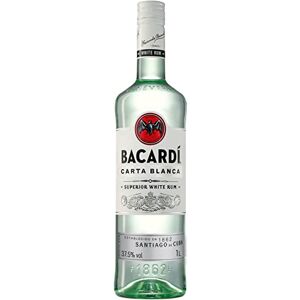 Bacardi BACARDÍ Carta Blanca Superior White Rum, 37.5% ABV, 100cl / 1l, Iconic Caribbean Rum Perfect for Cocktails Bacardi BACARDÍ Carta Blanca Superior White Rum, 37.5% ABV, 100cl / 1l, Iconic Caribbean Rum Perfect for Cocktails