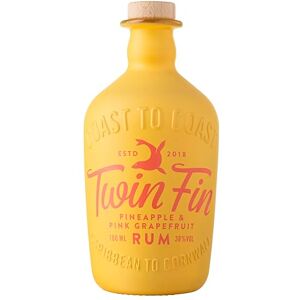 TWIN FIN Pineapple & Pink Grapefruit Rum Caribbean Rum Blended in Cornwall Tropical Notes & Refreshing Citrus Pair with Lemonade or Soda Summer Cocktails 38% vol 70cl TWIN FIN Pineapple & Pink Grapefruit Rum Caribbean Rum Blended in Cornwall Tropical Notes & Refreshing Citrus Pair with Lemonade or Soda Summer Cocktails 38% vol 70cl