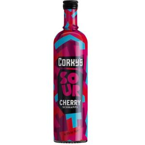 CORKY'S Sour Cherry Schnapps 70cl Shots 15% ABV Sour Cherry Liqueur Vodka Schnapps Party Shots, Cocktail Ingredient, Pre Drinks, Alcohol Spirits Flavoured Vodka CORKY'S Sour Cherry Schnapps 70cl Shots 15% ABV Sour Cherry Liqueur Vodka Schnapps Party Shots, Cocktail Ingredient, Pre Drinks, Alcohol Spirits Flavoured Vodka