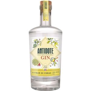 Antidote Gin Lemon from Corsica Premium Quality Made in France from French grapes 17 aromatic botanicals, 5 distillations 40% (1 x 0,70 L) Antidote Gin Lemon from Corsica Premium Quality Made in France from French grapes 17 aromatic botanicals, 5 distillations 40% (1 x 0,70 L)