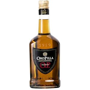 ORO PILLA O.P. Oro Pilla Italian brandy made with a two phase production process and aged at least three years Strong and persistent taste. Bottle of 70cl, 38% ABV. ORO PILLA O.P. Oro Pilla Italian brandy made with a two phase production process and aged at least three years Strong and persistent taste. Bottle of 70cl, 38% ABV.