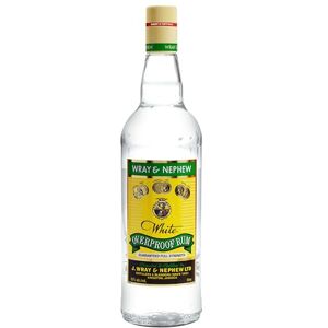 Wray & Nephew Rum 100 cl, 63% ABV White Overproof Jamaica Rum Wray & Nephew Rum 100 cl, 63% ABV White Overproof Jamaica Rum