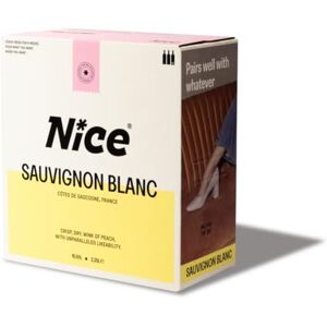 NICE Sauvignon Blanc, Wine in a Box, Crisp, French White Wine from Côtes de Gascogne, Stays Fresh for 6 Weeks, 1 x 2.25L Boxed Wine NICE Sauvignon Blanc, Wine in a Box, Crisp, French White Wine from Côtes de Gascogne, Stays Fresh for 6 Weeks, 1 x 2.25L Boxed Wine