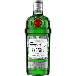 Tanqueray London Dry Gin 41.3% vol 70cl Signature Recipe Made with 4 Gin Botanicals Enjoy with Ice & Tonic Distilled 4 Times Tanqueray London Dry Gin 41.3% vol 70cl Signature Recipe Made with 4 Gin Botanicals Enjoy with Ice & Tonic Distilled 4 Times