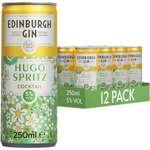 Edinburgh Gin Hugo Spritz Cocktail Elderflower Gin Liqueur Ready To Drink Cans 5% ABV 250ml Pack of 12 Enjoy The Serve of The Season Perfect For On-The-Go or Enjoying at Home Edinburgh Gin Hugo Spritz Cocktail Elderflower Gin Liqueur Ready To Drink Cans 5% ABV 250ml Pack of 12 Enjoy The Serve of The Season Perfect For On-The-Go or Enjoying at Home