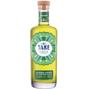 Take Tequila Jalapeno Liqueur 70cl Made from Tequila Blanco Huichol 34% ABV Party Shots, Cocktails, Spicy Margarita, Chilli Made in Mexico Spicy & Sweet Take Tequila Jalapeno Liqueur 70cl Made from Tequila Blanco Huichol 34% ABV Party Shots, Cocktails, Spicy Margarita, Chilli Made in Mexico Spicy & Sweet
