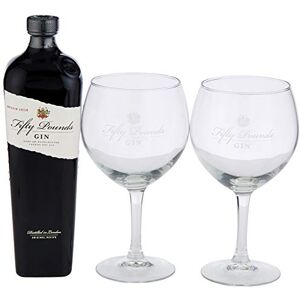 FIFTY POUNDS Gin Glass Gift Set, 70 cl FIFTY POUNDS Gin Glass Gift Set, 70 cl