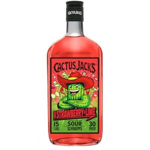 Cactus Jack's Twisted Strawberry and Lime flavoured sour schnapps, made for shots, mixed alcoholic drinks and cocktails, 700ml, 15% ABV Cactus Jack's Twisted Strawberry and Lime flavoured sour schnapps, made for shots, mixed alcoholic drinks and cocktails, 700ml, 15% ABV