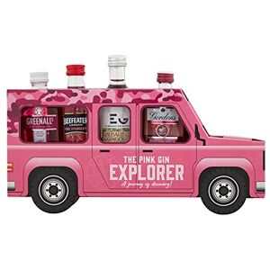 Blue Tree The Pink Gin Explorer Jeep Gift Box includes 4 flavoured Gins 5cl Novelty Gift Set by Gifts Blue Tree The Pink Gin Explorer Jeep Gift Box includes 4 flavoured Gins 5cl Novelty Gift Set by Gifts