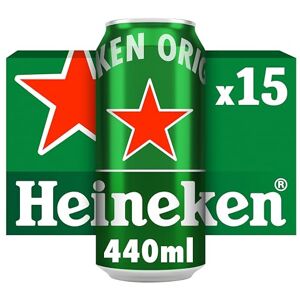 Heineken Lager Beer Cans, 15x 440ml Heineken Lager Beer Cans, 15x 440ml