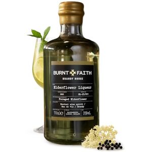 Burnt Faith Elderflower Liqueur 70cl Fresh, Delicate Spirit with Crisp Citrus Notes Perfect for Spritz Cocktails and Summer Burnt Faith Elderflower Liqueur 70cl Fresh, Delicate Spirit with Crisp Citrus Notes Perfect for Spritz Cocktails and Summer