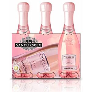 Sant'Orsola Prosecco DOC Extra Dry Millesimato Rosè Sparkling Italian Wine Baby Pack, 3 x 200ml Sant'Orsola Prosecco DOC Extra Dry Millesimato Rosè Sparkling Italian Wine Baby Pack, 3 x 200ml