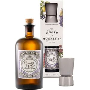 Monkey 47 Schwarzwald Dry Gin & The Stoneware Jigger Gift Set, 50cl Monkey 47 Schwarzwald Dry Gin & The Stoneware Jigger Gift Set, 50cl
