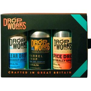 DropWorks Rum Mini Gift Set 3 x 50ml Award Winning British Rum Miniatures Clear, Barrel & Spice Craft Tasting Set Made in England DropWorks Rum Mini Gift Set 3 x 50ml Award Winning British Rum Miniatures Clear, Barrel & Spice Craft Tasting Set Made in England