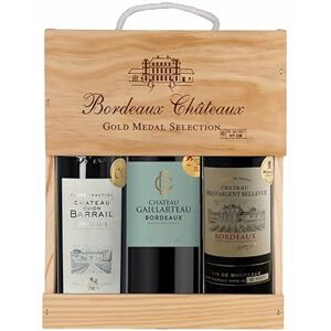 La Grande Vinothèque Selection Bordeaux Gift box 3 Red Wines with gold medal in wooden case Ideal to offer Origin : Bordeaux, France (3 x 0.75 l) La Grande Vinothèque Selection Bordeaux Gift box 3 Red Wines with gold medal in wooden case Ideal to offer Origin : Bordeaux, France (3 x 0.75 l)