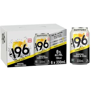 -196℃ 瞬間凍結 -196 Suntory: Lemon Shochu & Vodka Ready To Drink Cans. 6x330ml 6% ABV -196℃ 瞬間凍結 -196 Suntory: Lemon Shochu & Vodka Ready To Drink Cans. 6x330ml 6% ABV