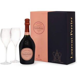 Laurent Perrier Cuvee Rose Non Vintage Champagne with Two Glasses Gift Pack, 75 cl Laurent Perrier Cuvee Rose Non Vintage Champagne with Two Glasses Gift Pack, 75 cl