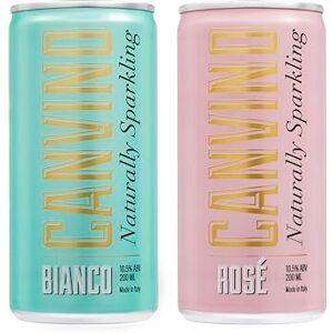 Canvino Mixed Pack Bianco/Rosé Sparkling Italian Wine All Natural & Vegan Friendly 100% Recyclable Aluminium Can 12 x 200ml Made in Italy Canvino Mixed Pack Bianco/Rosé Sparkling Italian Wine All Natural & Vegan Friendly 100% Recyclable Aluminium Can 12 x 200ml Made in Italy