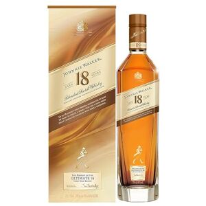 JOHNNIE WALKER Aged 18 Years Blended Scotch Whisky 40% vol 70cl Notes of Spice Sweet Fruit & Cream with Gift Box JOHNNIE WALKER Aged 18 Years Blended Scotch Whisky 40% vol 70cl Notes of Spice Sweet Fruit & Cream with Gift Box
