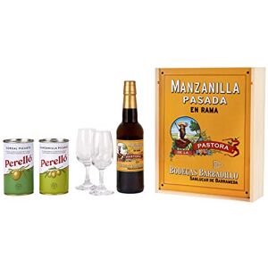 Barbadillo Manzanilla Pasada Sherry Gift Set: 375ml Bottle with Copita Glasses & Gourmet Olive Selection A Taste of Spanish Elegance! Barbadillo Manzanilla Pasada Sherry Gift Set: 375ml Bottle with Copita Glasses & Gourmet Olive Selection A Taste of Spanish Elegance!