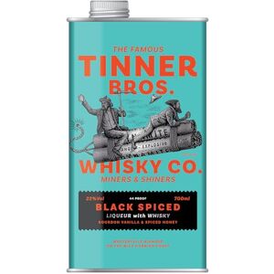 TINNER BROS Black Spiced Whisky Liqueur Smooth Vanilla & Spiced Honey 22% 70cl Gift Tin Enjoy Over Ice, Mix with Cola or Cocktails Alternative to Bourbon and Spiced Rum TINNER BROS Black Spiced Whisky Liqueur Smooth Vanilla & Spiced Honey 22% 70cl Gift Tin Enjoy Over Ice, Mix with Cola or Cocktails Alternative to Bourbon and Spiced Rum