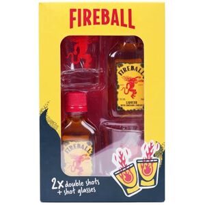 Blue Tree Fireball Whisky Gift Pack Contains 2 x 50ml Bottles of Cinnamon Whisky 33% ABV and Two Red Dragon Shot Glasses Limited Edition for Birthday Gifts, Christmas Gifts Stocking Fillers By Gifts Blue Tree Fireball Whisky Gift Pack Contains 2 x 50ml Bottles of Cinnamon Whisky 33% ABV and Two Red Dragon Shot Glasses Limited Edition for Birthday Gifts, Christmas Gifts Stocking Fillers By Gifts