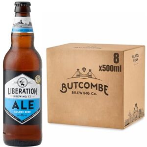 BUTCOMBE Liberation Ale Bottles, Vegan Friendly, Citric Flavour, Smooth and Easy Drinking, Pack of 8 x 500ml BUTCOMBE Liberation Ale Bottles, Vegan Friendly, Citric Flavour, Smooth and Easy Drinking, Pack of 8 x 500ml