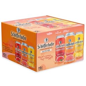 Schöfferhofer Schofferhofer Beer Happy Pack, Grapefruit, Pineapple, and Watermelon and Mint Flavours, 12x500 ml Schöfferhofer Schofferhofer Beer Happy Pack, Grapefruit, Pineapple, and Watermelon and Mint Flavours, 12x500 ml