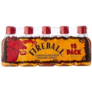 Fireball Cinnamon Whisky Liqueur, Canadian Whisky With Real Cinnamon, 33% ABV, Mini Whisky 5clx10, America's #1 Shot Brand, Best Served Cold, Spicy Flavour, Ideal for Shots, Mixed Drinks and Cocktails Fireball Cinnamon Whisky Liqueur, Canadian Whisky With Real Cinnamon, 33% ABV, Mini Whisky 5clx10, America's #1 Shot Brand, Best Served Cold, Spicy Flavour, Ideal for Shots, Mixed Drinks and Cocktails