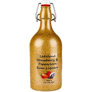 Lakeland Liqueurs Strawberry & Peppercorn Rum Liqueur -18.75% ABV, Natural Ingredients & White Rum, Handcrafted in Small Batches, Reusable Bottle With Swing-Top Cork, Gluten-Free, Vegan, 500 ml Lakeland Liqueurs Strawberry & Peppercorn Rum Liqueur -18.75% ABV, Natural Ingredients & White Rum, Handcrafted in Small Batches, Reusable Bottle With Swing-Top Cork, Gluten-Free, Vegan, 500 ml