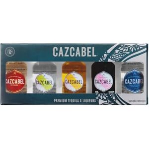 Cazcabel Tequila & Flavoured Liqueur Miniature Gift Set 5 x 5cl Bottles: Blanco, Reposado, Coffee, Coconut, Honey Perfect for Cocktails, Mixers & Gifting for Tequila Lovers Cazcabel Tequila & Flavoured Liqueur Miniature Gift Set 5 x 5cl Bottles: Blanco, Reposado, Coffee, Coconut, Honey Perfect for Cocktails, Mixers & Gifting for Tequila Lovers