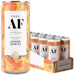 Free AF Canned Alcohol Free Cocktail Non-Alcoholic Aperitif – Alcohol-Free Sparkling Botanical Spritz – Ready to Drink 12 x 250ml APEROL SPRITZ flavour Free AF Canned Alcohol Free Cocktail Non-Alcoholic Aperitif – Alcohol-Free Sparkling Botanical Spritz – Ready to Drink 12 x 250ml APEROL SPRITZ flavour