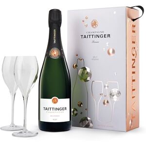 TAITTINGER Brut Réserve Non Vintage Champagne and Glasses Gift Set 75cl TAITTINGER Brut Réserve Non Vintage Champagne and Glasses Gift Set 75cl