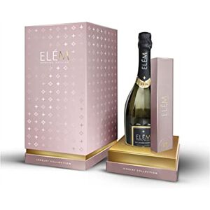ELÈM Prosecco D.O.C.G. Superiore Sparkling White Wine Jewelry Collection with Tennis Bracelet Luxury Sparking Wine Gifts for Women Mum 1 x 750 ml ELÈM Prosecco D.O.C.G. Superiore Sparkling White Wine Jewelry Collection with Tennis Bracelet Luxury Sparking Wine Gifts for Women Mum 1 x 750 ml