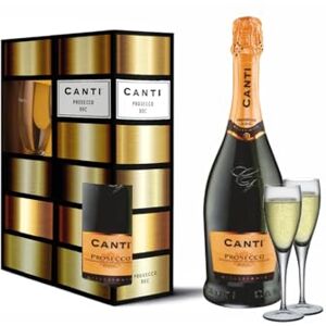 Canti Prosecco D.O.C. Millesimato, Extra Dry Wine 10,5% Gift Pack with 2 Gasses, Italian Glera Grape Variety from Veneto, Fruity and Floral Taste, 1x750 ml Canti Prosecco D.O.C. Millesimato, Extra Dry Wine 10,5% Gift Pack with 2 Gasses, Italian Glera Grape Variety from Veneto, Fruity and Floral Taste, 1x750 ml