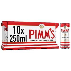 Pimm's No. 1 Cup & Lemonade 5.4% vol 10 x 250ml Pre-Mixed & Ready to Drink Iconic British Cocktails Serve Chilled Cocktail Cans Ideally Portable for Picnics Pimm's No. 1 Cup & Lemonade 5.4% vol 10 x 250ml Pre-Mixed & Ready to Drink Iconic British Cocktails Serve Chilled Cocktail Cans Ideally Portable for Picnics