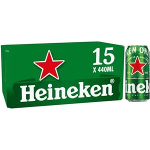 Heineken Lager Beer Cans, 15x 440ml Heineken Lager Beer Cans, 15x 440ml