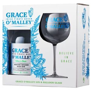 Grace O'Malley Grace O’Malley Heather Infused Irish Gin, 43% ABV, 70cl and Branded Balloon Glass Gift Pack Grace O'Malley Grace O’Malley Heather Infused Irish Gin, 43% ABV, 70cl and Branded Balloon Glass Gift Pack