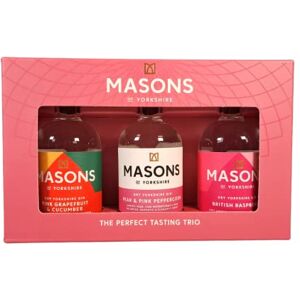 Masons Of Yorkshire Masons New Pink Gin Gift Set 3 x 5cl Masons Of Yorkshire Masons New Pink Gin Gift Set 3 x 5cl